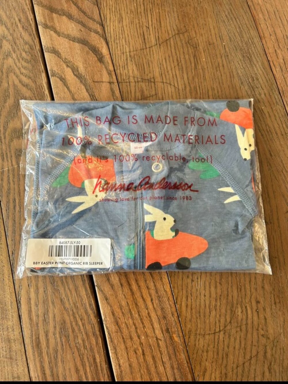 Hanna Andersson Baby Easter Bunny Organic Cotton Sleeper NWT